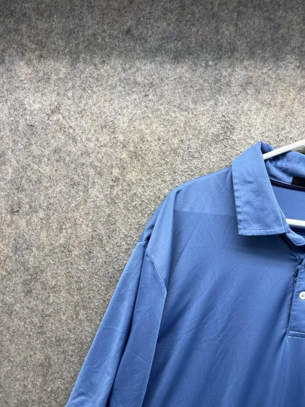 RLX Ralph Lauren Polo Shirt Mens 2XL Blue Solid Golf Performance Jersey